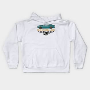 old school teal Kids Hoodie